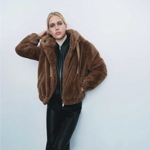 Zara faux fur jacket